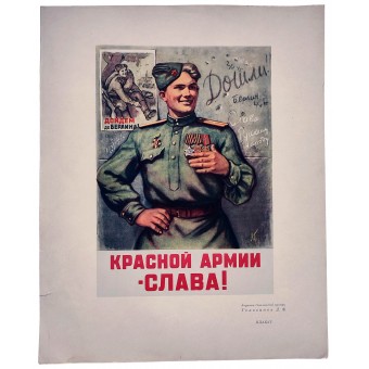Manifesto Gloria allArmata Rossa! di L.F. Golovanov. Espenlaub militaria