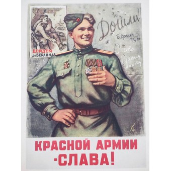 Glorie aan het Rode Leger! poster door L.F. Golovanov. Espenlaub militaria