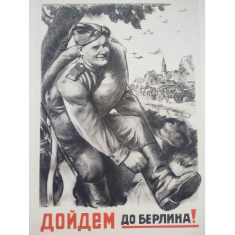 Poster Op naar Berlijn. Espenlaub militaria