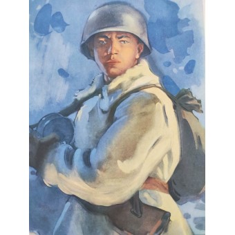 Cartel del Ejército Rojo con Alexander Matrosov, Héroe de la Unión Soviética. Espenlaub militaria