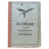 Luftwaffe Soldbuch issued to Hauptmann of antiaircraft artillery