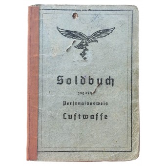 Luftwaffe Soldbuch, joka on annettu Antialcraft -tykistön Hauptmannille. Espenlaub militaria