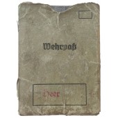 Pre-war early type Wehrpass with cover issued to a member of Panzer (tank) unit