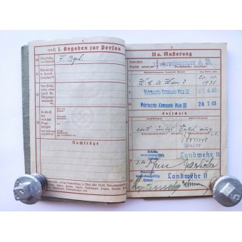 The Wehrpass issued to a musician from Vienna. Espenlaub militaria