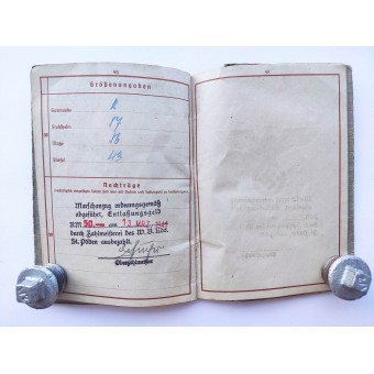 The Wehrpass issued to antiaircraft gunner in campaign in Poland and France. Espenlaub militaria