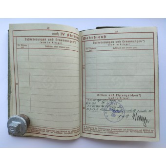 Ensimmäisen maailmansodan veteraanille annettu mehrpass. Espenlaub militaria