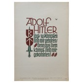 Adolf Hitler dice: Siamo nati per combattere, perché siamo usciti dalla lotta!