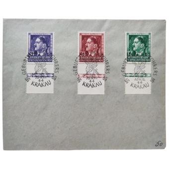 A first day cover about Hitlers birthday in 1944. Espenlaub militaria