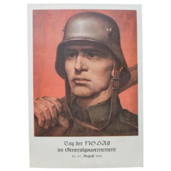 Postkarte zum Tag der NSDAP in Polen, 1941. Espenlaub militaria