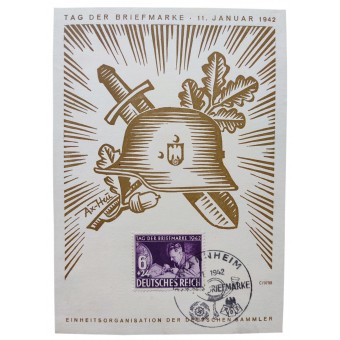 Day of the stamp postcard, 1942. Espenlaub militaria