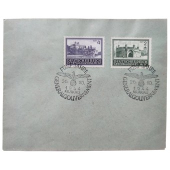 Generalgouvernement eerste dag envelop, Krakau 1943. Espenlaub militaria