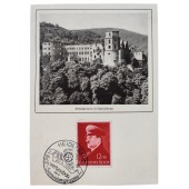 Carte postale des ruines du château de Heidelberg, 1941