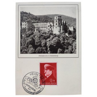 Carte postale des ruines du château de Heidelberg, 1941. Espenlaub militaria