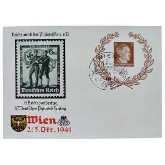 Tarjeta postal del primer día del Día del Filatelista de 1941. Espenlaub militaria