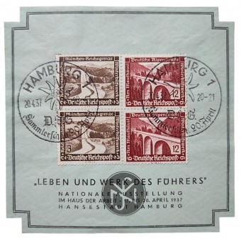 Förstadagskuvertet om utställningen i Hamburg 1937. Espenlaub militaria