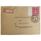 1e dag envelop met verjaardag van de Führer in 1944