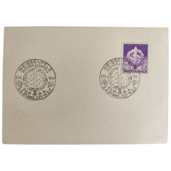1-dagars vykort med stämpel och frimärke tillägnat SA-händelserna 1942. Espenlaub militaria