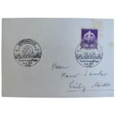 Cartolina postale 1° giorno con francobollo speciale di Nuernberg sulle gare difensive delle SA nel settembre 1942