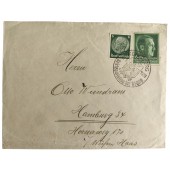 Briefumschlag des 1. Tages mit zwei Stempeln zum Reichsparteitag 1938