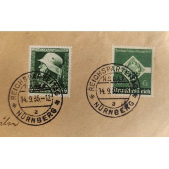 Briefumschlag mit vier verschiedenen Nazi-Stempeln von 1935. Espenlaub militaria