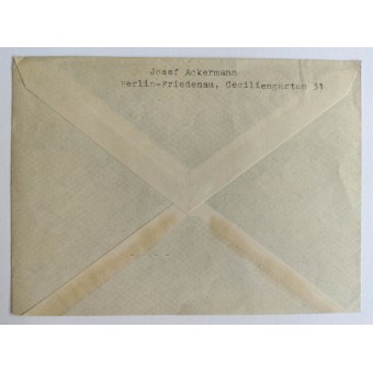 Busta con il timbro di compleanno di Hitler datato 20.4.40 e timbro postale. Espenlaub militaria