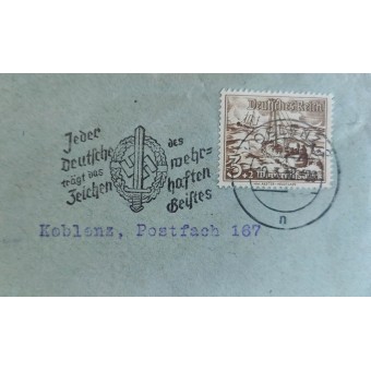 Envelop met WinterhilfSwerk Mark en Special Stamp met SA Sport Badge erop. Espenlaub militaria