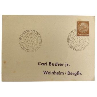 Postal de primer día para juegos de ns en Stuttgart en 1937. Espenlaub militaria