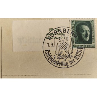 Postal de primer día para Reichsparteitag en Nuernberg en 1937. Espenlaub militaria