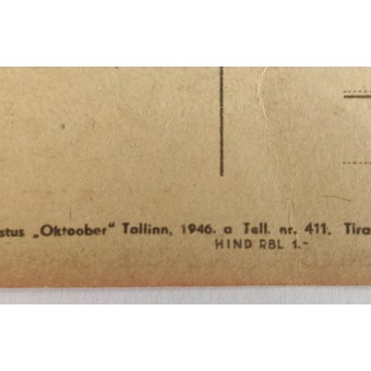 Tarjeta postal estonia soviética no utilizada. Espenlaub militaria