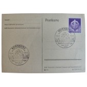 Ensimmäinen päiväpostikortti, joka on omistettu SA:n puolustuskilpailuille Nürnbergissä vuonna 1942.