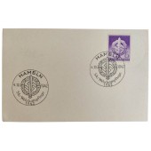 Ensimmäisen päivän postikortti, jossa on SA-Wehrkampftagen postimerkki vuonna 1942, Hameln.