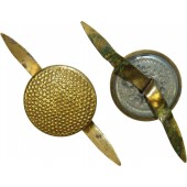 3rd Reich Generals or NSDAP gold buttons for headgear with prongs