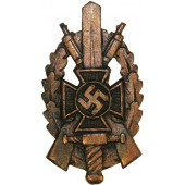 Distintivo da tiro del Terzo Reich NSKOV in bronzo - Deschler & Sohn-München