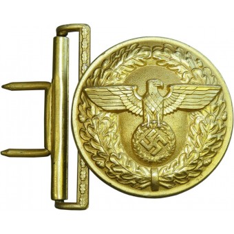 M 4/24 NSDAP Politische Leiter - Politische Leiter vergoldete Aluminiumschnalle. Espenlaub militaria