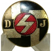 Insignia de miembro del 3er Reich DJ- Deutsche Jungfolk dentro de HJ