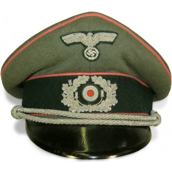 Sombrero de visera de la Wehrmacht Heer Panzer oficial.. Espenlaub militaria