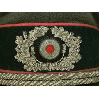 Sombrero de visera de la Wehrmacht Heer Panzer oficial.. Espenlaub militaria