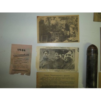 Лот из 13 листовок и редкой гранаты-капсулы, немецкая пропаганда. Espenlaub militaria