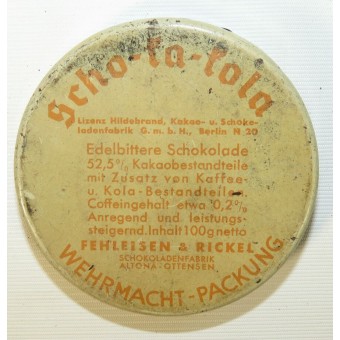 Wehrmacht Scho-ka-Kola-suklaateräs tölkki päivätty 1938. Espenlaub militaria