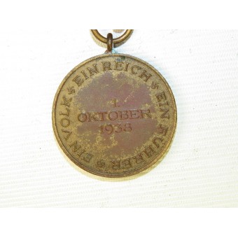 Памятная медаль аншлюсс судетов с шпангой за город Прагу. Espenlaub militaria