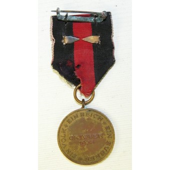 2. Krieg 1938 Sudetenland-Medaille mit Prager Medaillenband.. Espenlaub militaria