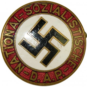 Saksan kansallissosialistinen työväenpuolueen jäsenmerkki, NSDAP, varhainen tyyppi. Espenlaub militaria