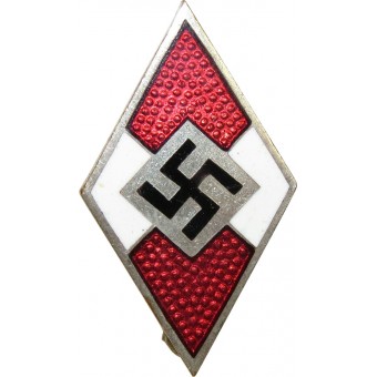 Знак в виде ромба Гитлерюгенд со свастикой, производитель M1\90 - Apreck & Vrage. Espenlaub militaria