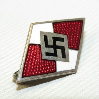 Hitler Jugend member badge, HJ, marked by M1\90. Espenlaub militaria