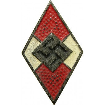 HJ Hitler Jugend membresía insignia, M1 / ​​93RZM - Gotllieb Friedrick Keck & Sohn. Espenlaub militaria