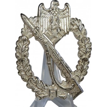 Sturmabzeichen Infanterie, Insigne dassaut dinfanterie, argentait, W.H.. Espenlaub militaria