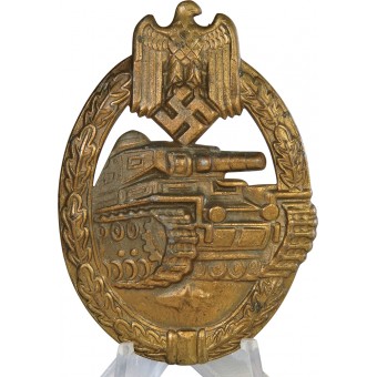 Panzerkampfabzeichen en bronce, hueco. Zinc. Espenlaub militaria