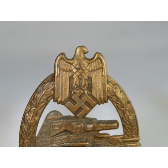 Panzerkampfabzeichen en bronce, hueco. Zinc. Espenlaub militaria