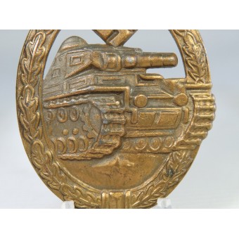 Бронзовый класс знака За танковые атаки, штампованный цинк. Espenlaub militaria