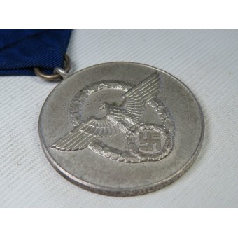 La polizia Service Award lungo, 8 anni di servizio, medaglia, silvevred.. Espenlaub militaria
